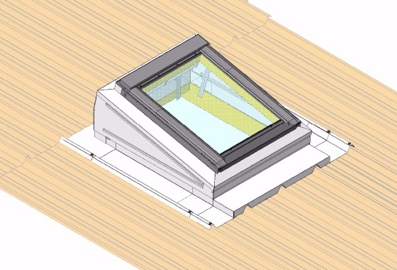 Costière bac acier pour velux fenêtre de toit Pratikal